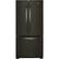 Front. Whirlpool - 22.1 Cu. Ft. French Door Refrigerator - Black Stainless Steel.