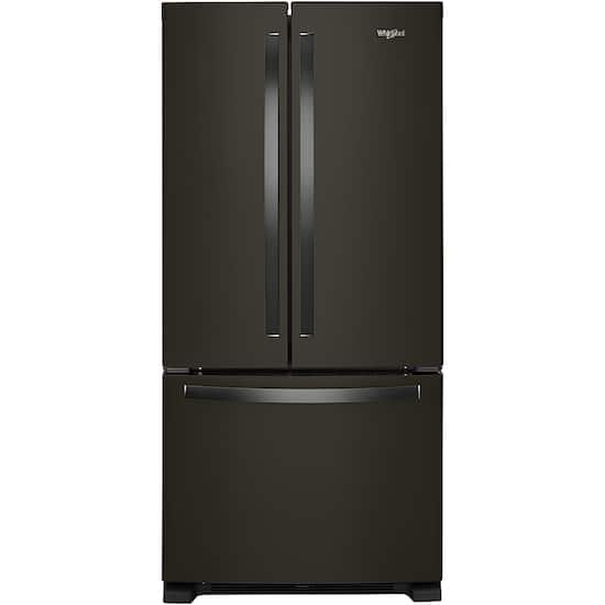 Whirlpool 22 1 Cu Ft French Door Refrigerator Black Stainless Steel Wrf532smhv Best Buy