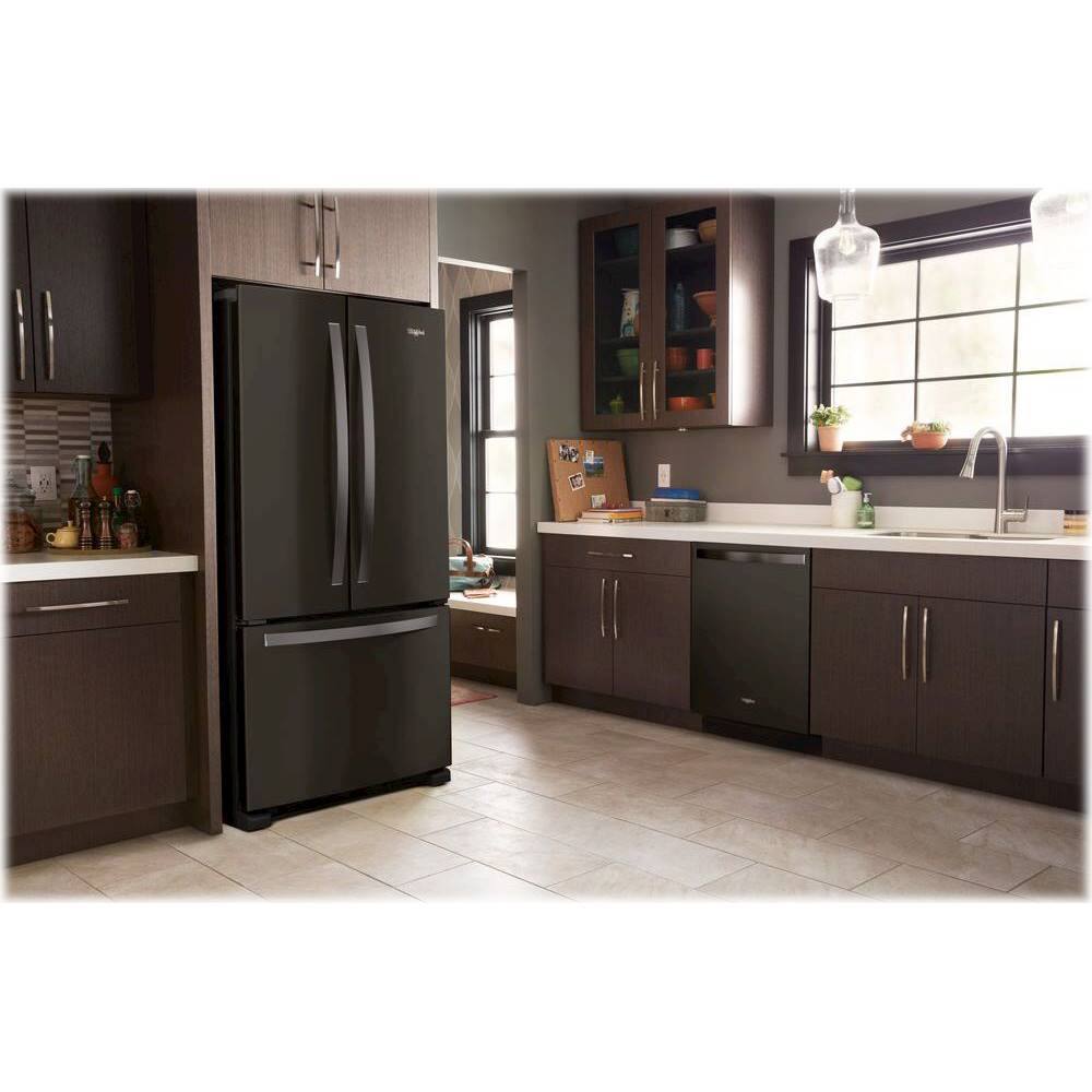 Whirlpool 22 1 Cu Ft 3 Door 33 In French Door Refrigerator Fingerprint Resistant Stainless Steel In The French Door Refrigerators Department At Lowes Com
