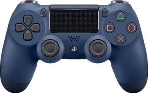 DualShock 4 Wireless Controller for Sony PlayStation 4 - Midnight Blue - Front_Zoom