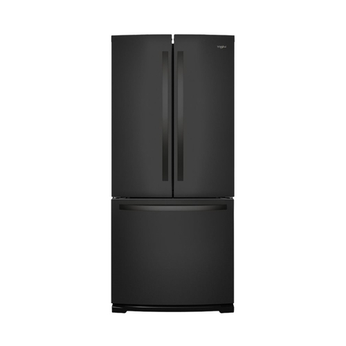 Whirlpool - 19.7 Cu. Ft. French Door Refrigerator - Black