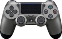 Front. Sony - DualShock 4 Wireless Controller for Sony PlayStation 4 - Steel Black.