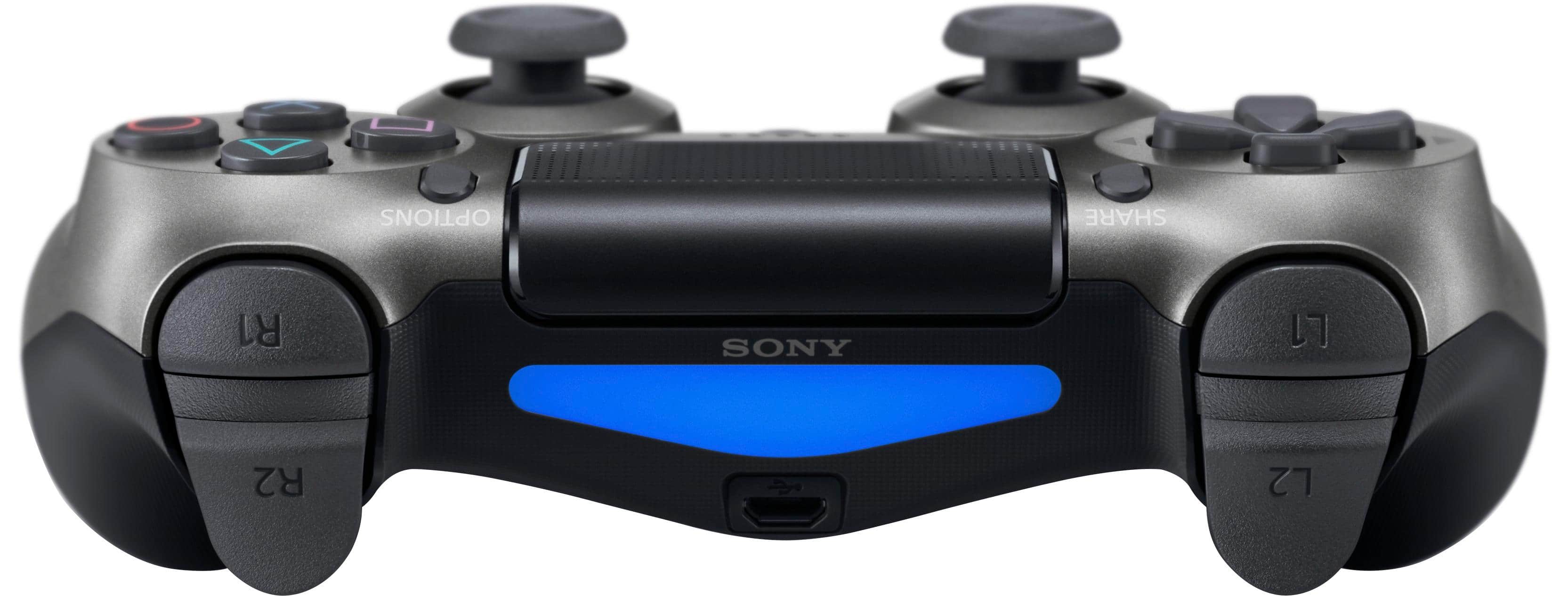 Alt View 11. Sony - DualShock 4 Wireless Controller for Sony PlayStation 4 - Steel Black.