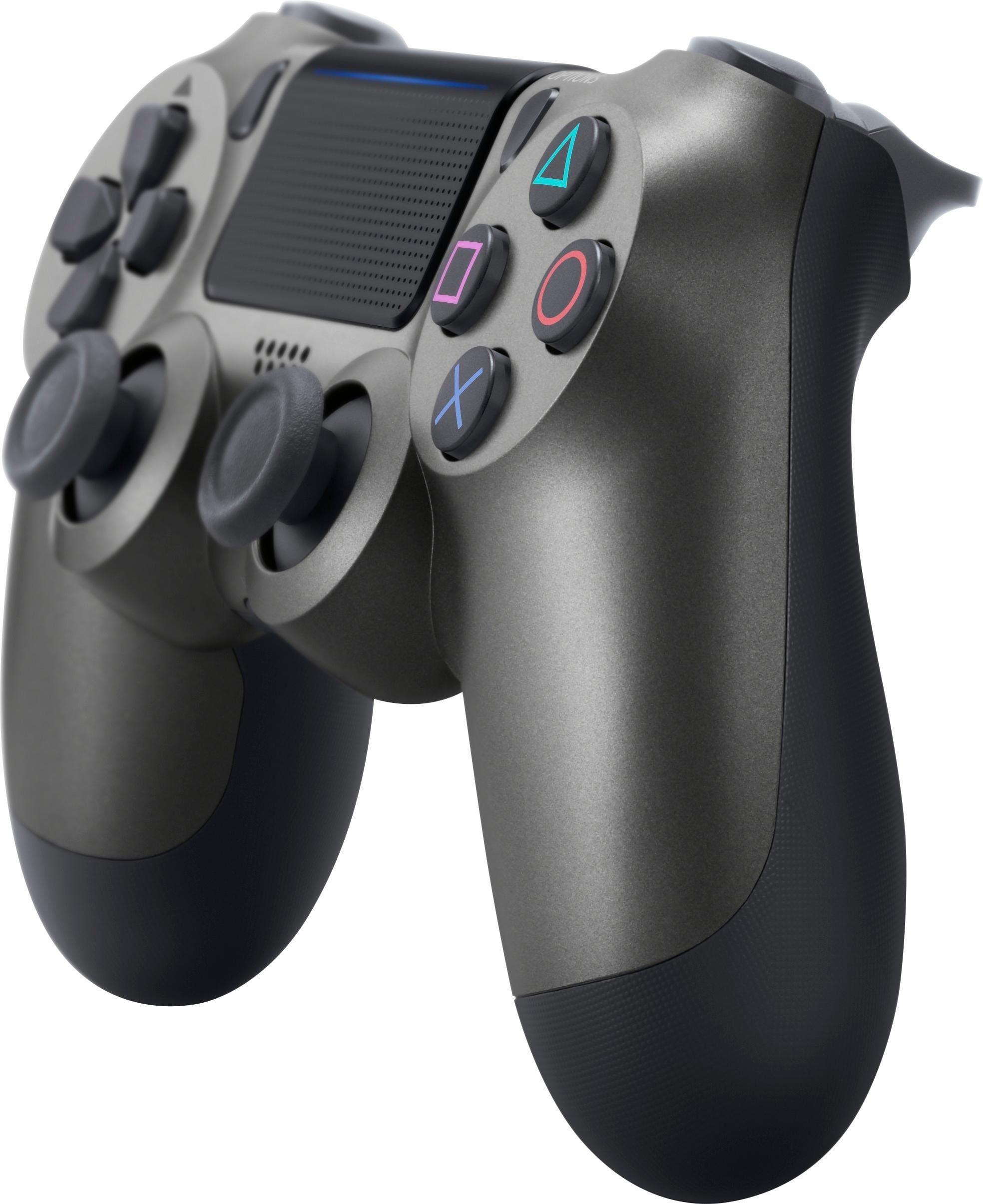 Left. Sony - DualShock 4 Wireless Controller for Sony PlayStation 4 - Steel Black.