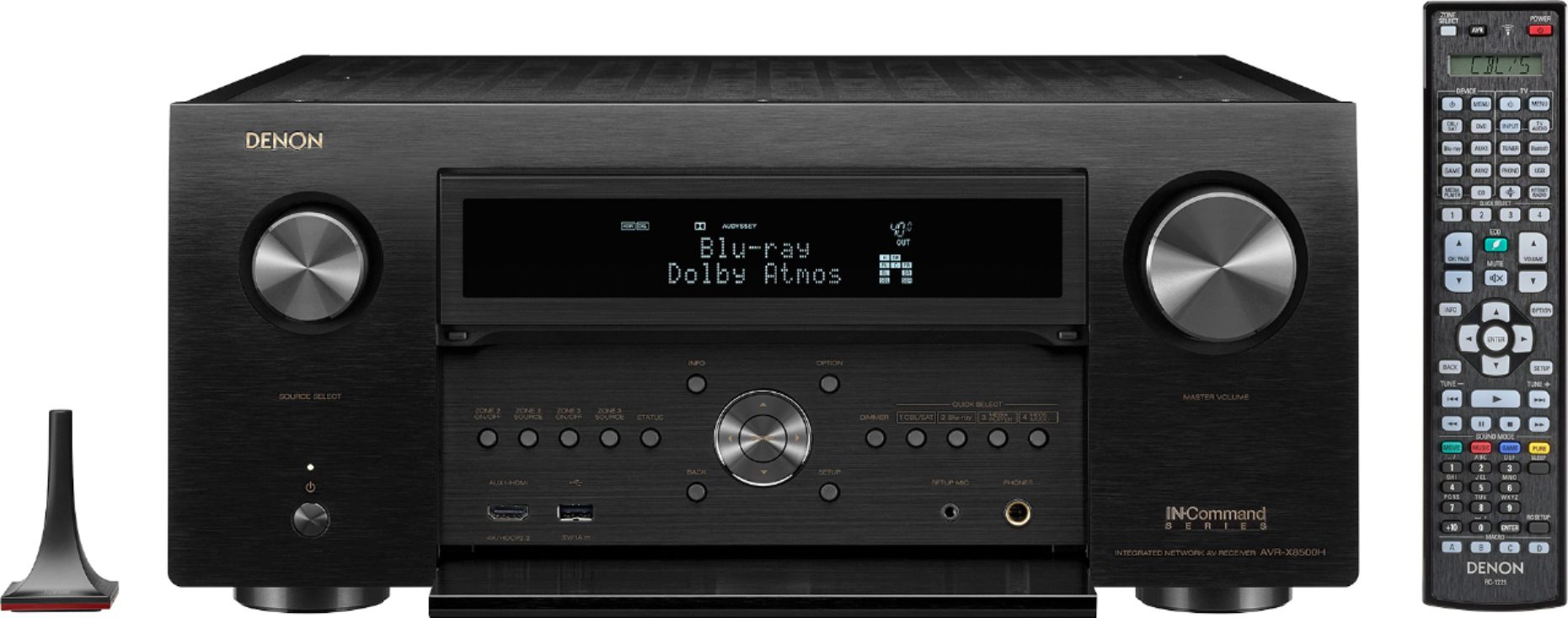 Best Buy: Denon AVR-X8500H Flagship Receiver 8 HDMI In /3 13.2 Channel 150 W/Ch | Dolby Surround Sound | Streaming + HEOS Black AVRX8500H