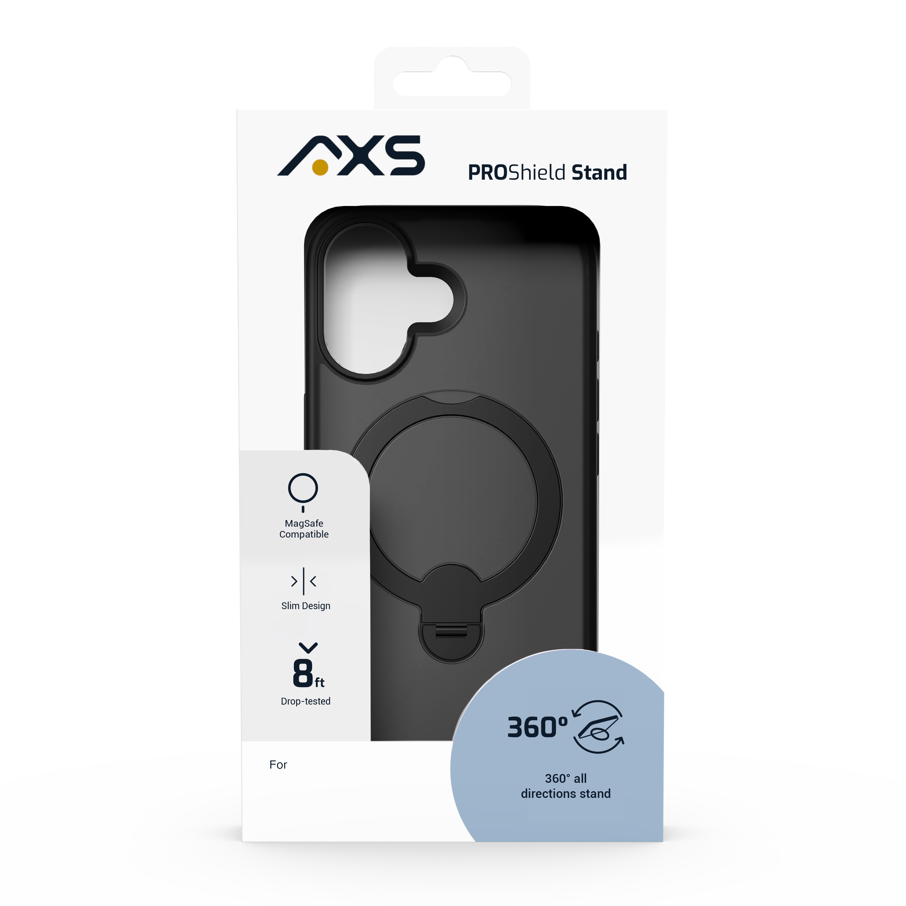 XS PROShield Stand  
MagSafe Compatible  
Slim Design  
8 ft Drop-tested  
360° all directions stand