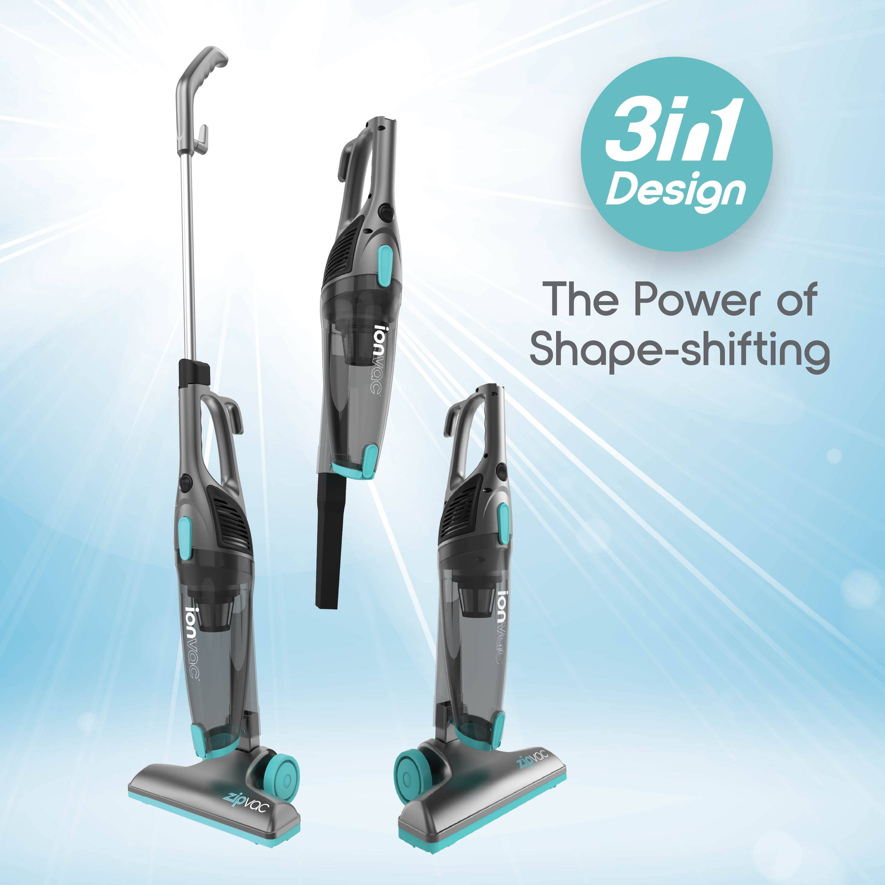 3in1 Design  
The Power of Shape-shifting  
ionvac  
zipvac