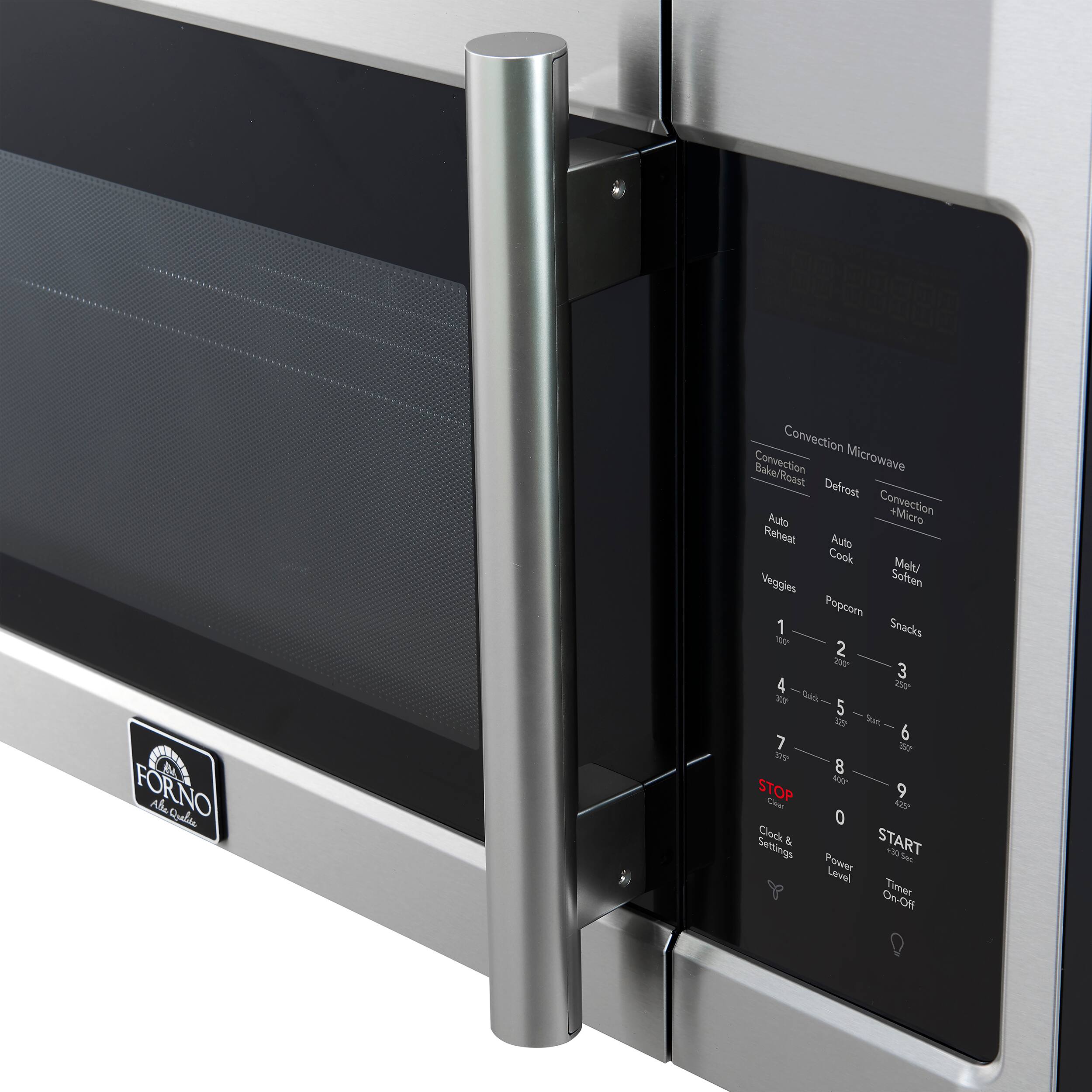 N FORNO AlA Qudae Convection Microwave Bake/Roast Defrost Convection +Micro Auto Reheat Auto Cook Mah Veggies Soften Popcorn 1 2 3 Snacks 4 5 6 7 8 STOP 9 Clock & Settings Power Level Timer On-Off