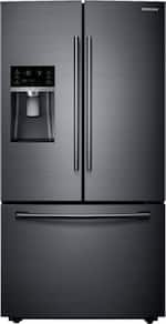 Samsung - 22.5 cu. ft. Counter Depth French Door Refrigerator with CoolSelect Pantry - Fingerprint Resistant Black Stainless Steel - Front_Standard