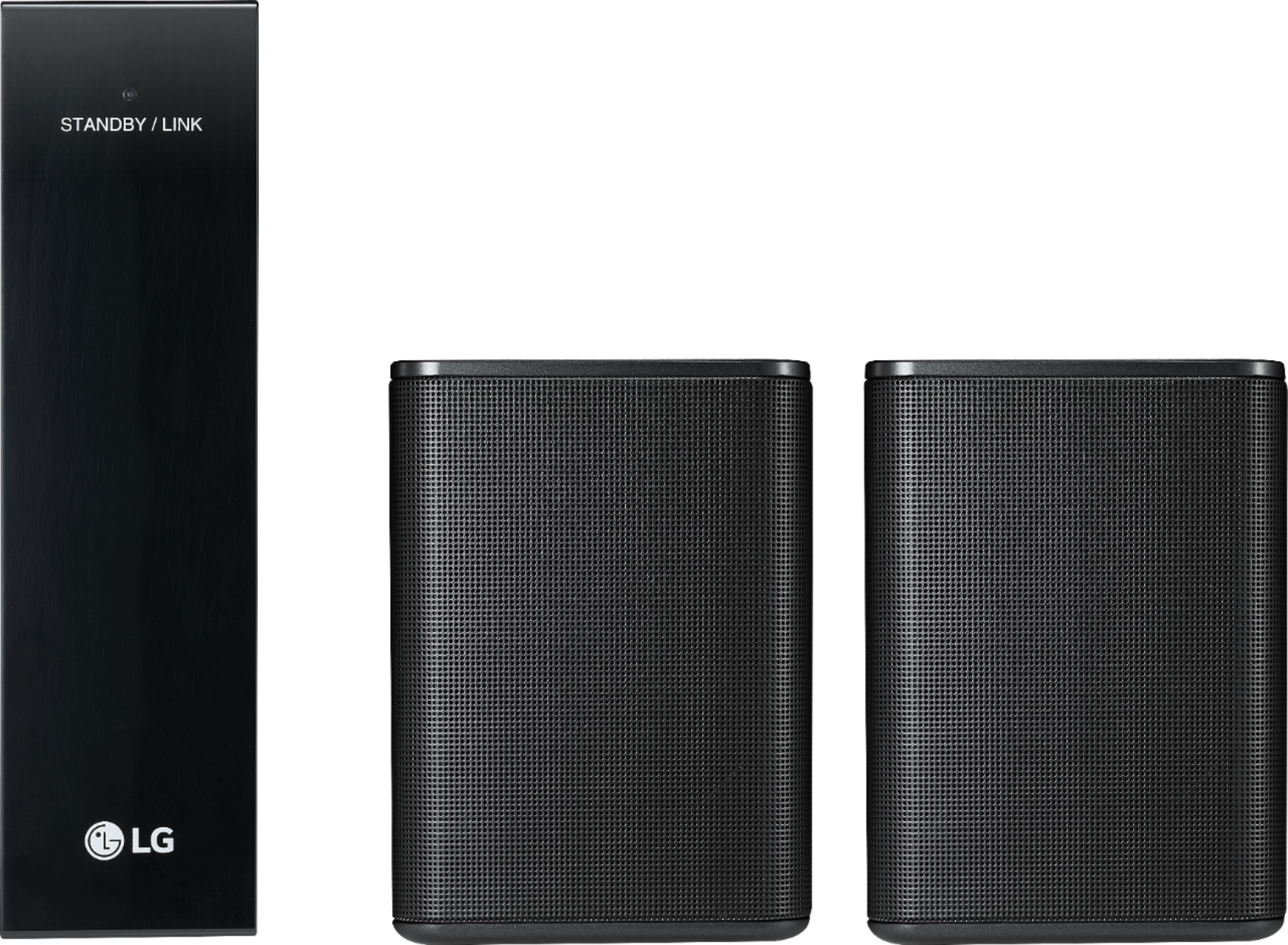 LG – Powered Wireless Rear Channel Speakers (Pair) – Black