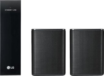 LG - 70W Wireless Rear Channel Speakers (Pair) - Black - Front_Zoom