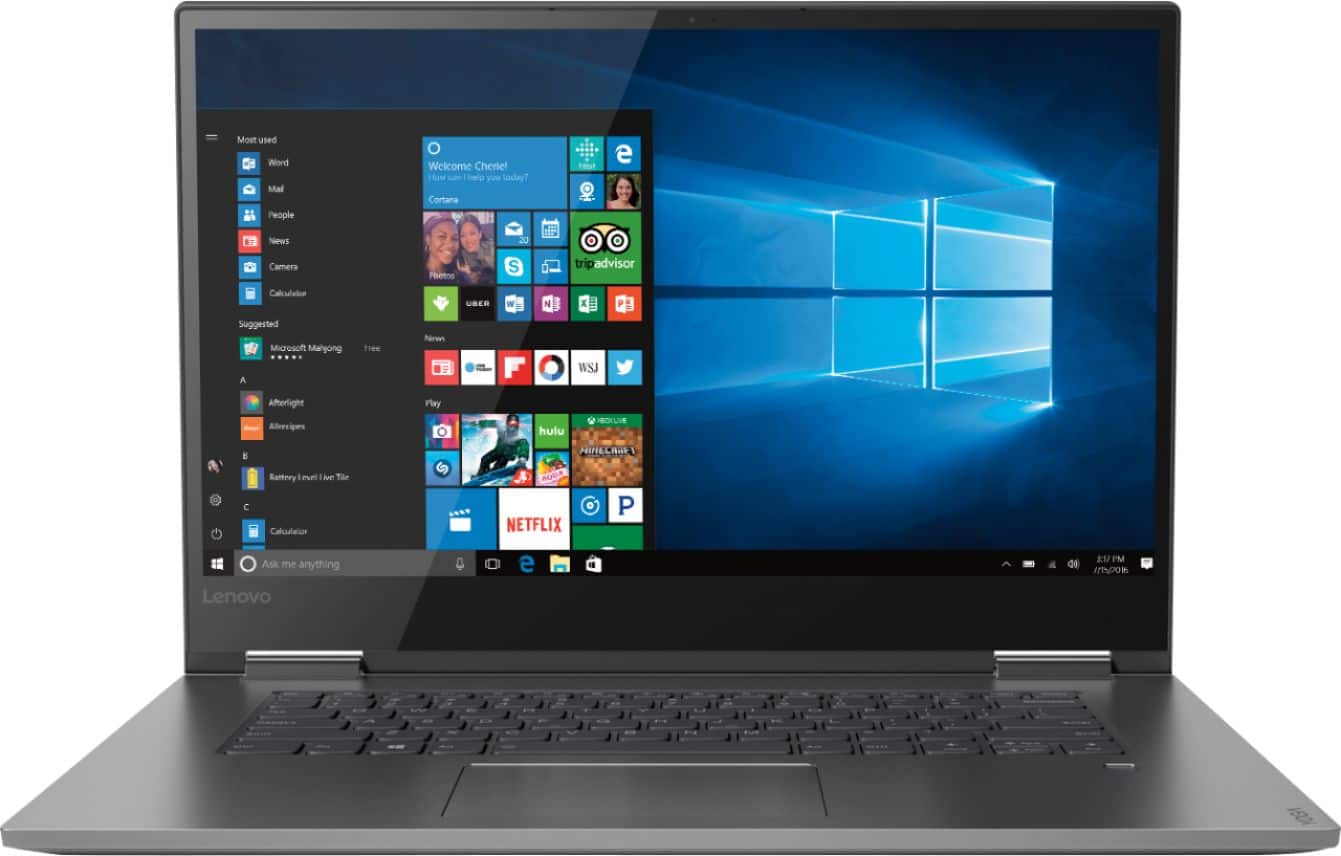 Front. Lenovo - Yoga 730 2-in-1 15.6" Touch-Screen Laptop - Intel Core i5 - 8GB Memory - 256GB Solid State Drive - Iron Gray.