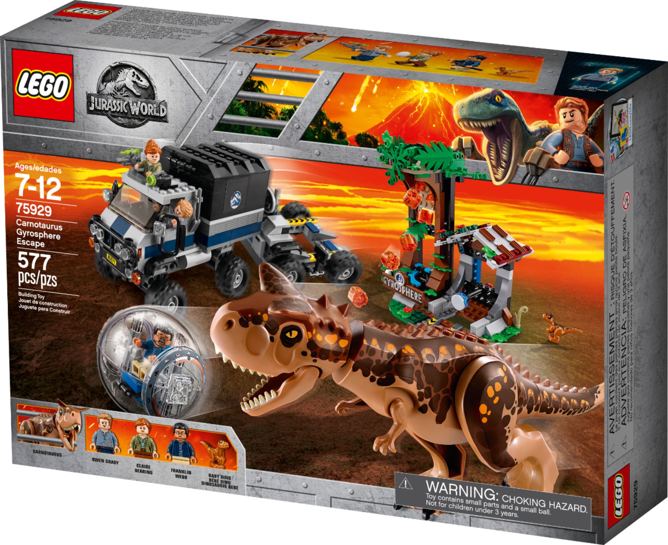 spansk Som svar på Telemacos Best Buy: LEGO Jurassic World Carnotaurus Gyrosphere Escape 75929 6212616