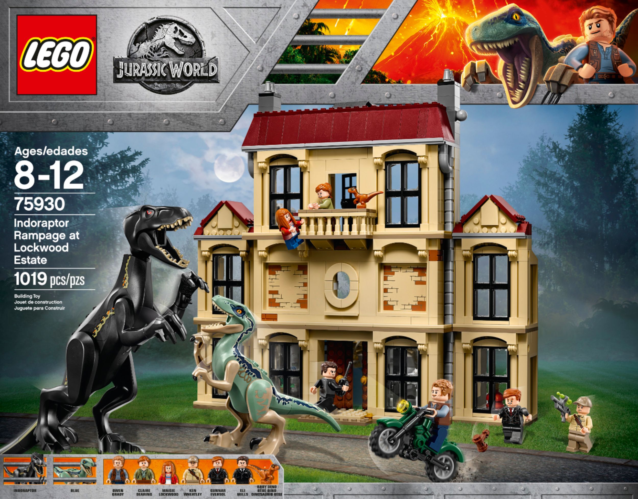 Lego Jurassic World Indoraptor Dinosaur Rampage at Lockwood Estate 75930 Minifig 