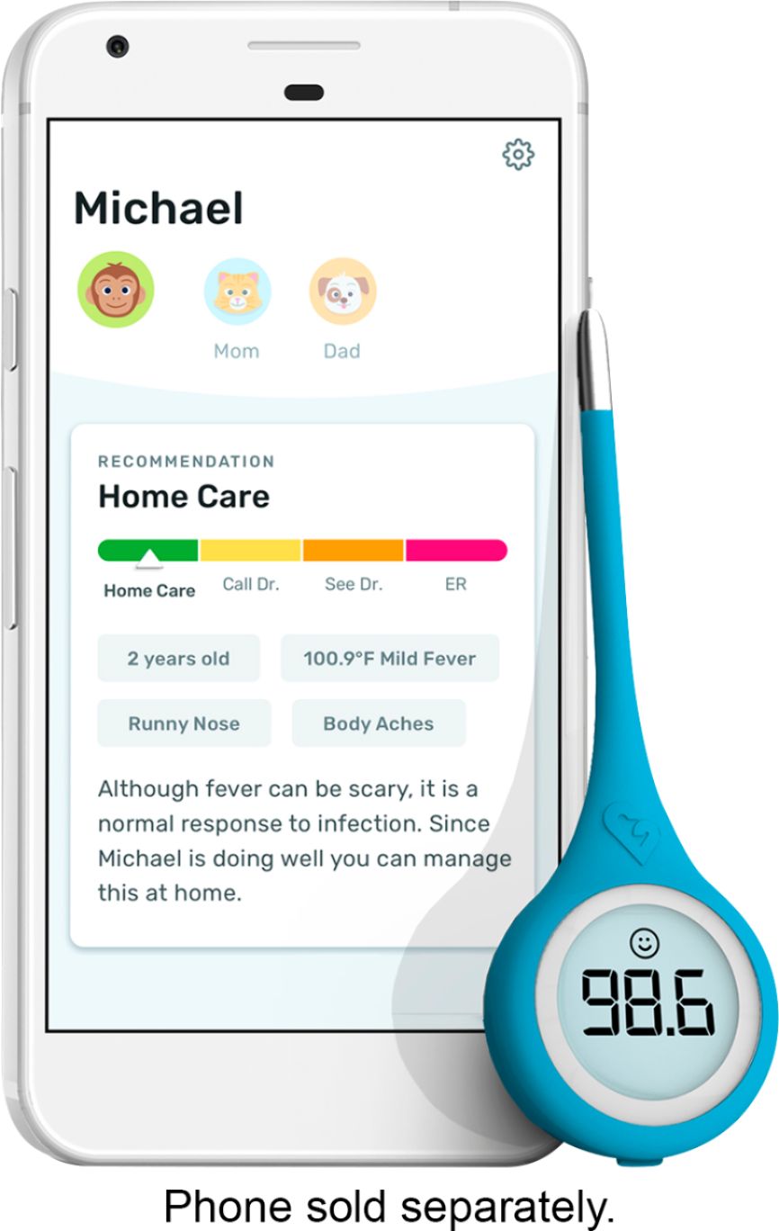 Zoom in on Alt View Zoom 11. Kinsa - QuickCare Thermometer - Blue.