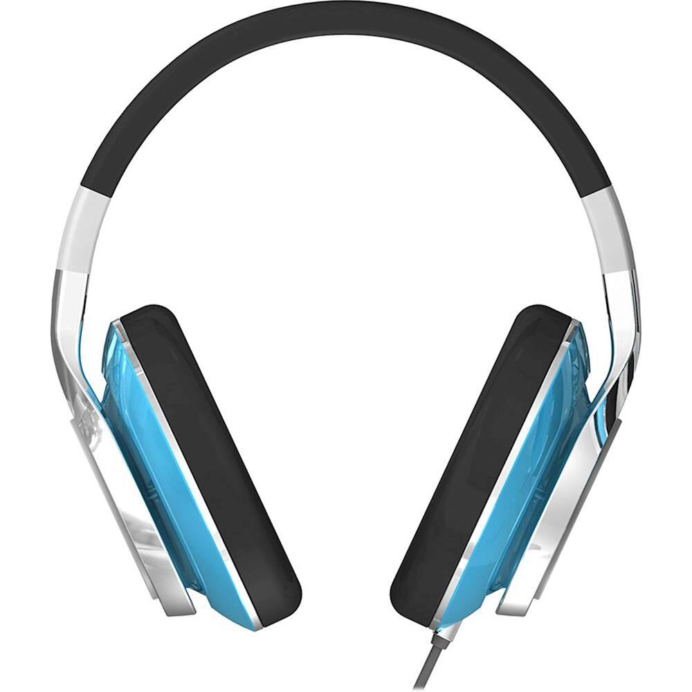Angle. CyberDrive - FiRENZE I502B Wired Over-the-Ear Headphones - Blue.