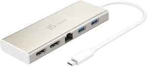 j5create - USB-C Dual HDMI Mini Dock - Gold - Front_Zoom