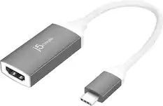 Front. j5create - USB-C to 4K HDMI Adapter - Space Gray/White.