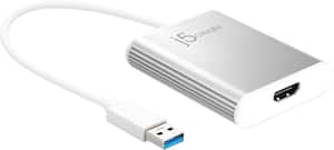 j5create - Male USB 3.0 to Female HDMI 4K UHD Adapter - Silver - Front_Zoom
