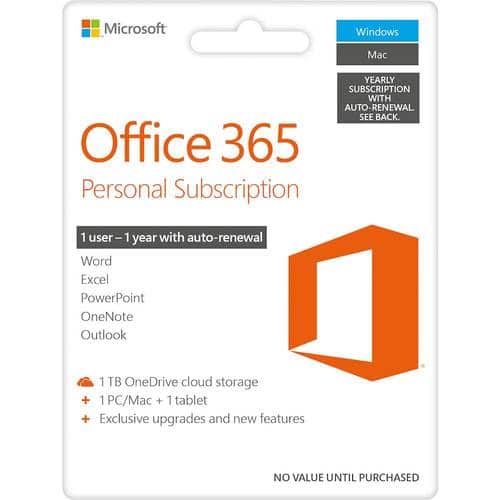  Microsoft - 365 Personal (1-User) (1-Year Subscription - Auto Renew)