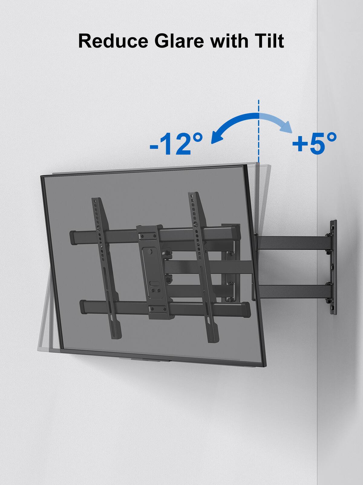Reduce Glare with Tilt -12° +5°