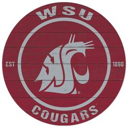 Jardine - Washington State Cougars 20'' x 20'' Indoor/Outdoor Circle Sign - Red