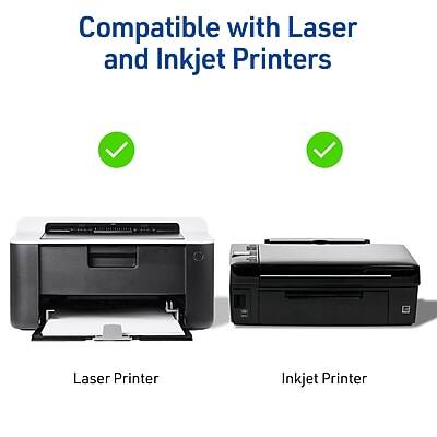 Compatible with Laser and Inkjet Printers

- Laser Printer
- Inkjet Printer
