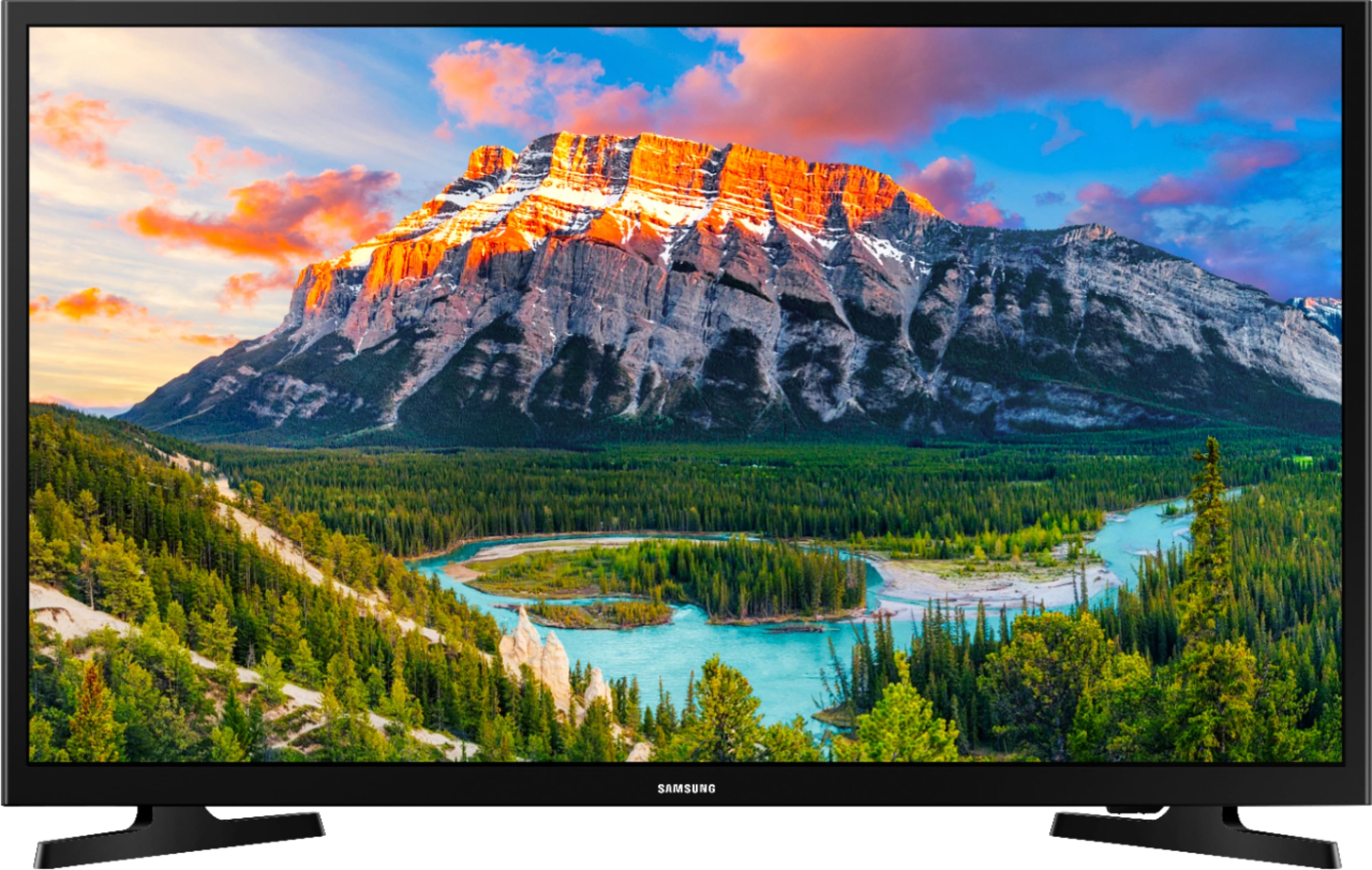 Front. Samsung - 32" Class N5300 Series LED Full HD Smart Tizen TV - Glossy Black.