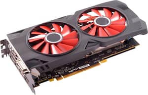 XFX - AMD Radeon RX 570 RS Black Edition 8GB GDDR5 PCI Express 3.0 Graphics Card - Black/Red - Front_Zoom