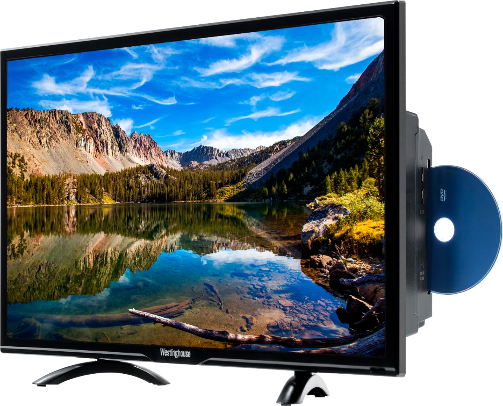 Left View: Westinghouse - 24" Class LED HD TV/DVD Combo