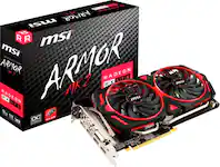 Best Buy MSI AMD Radeon RX 570 ARMOR OC 8G GDDR5 PCI Express 3.0 Graphics Card Black Red R570AR28C