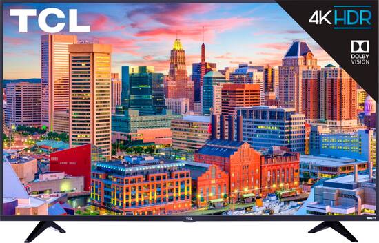 TCL 55" 4K LED TV TCL - 55" Class - LED - 5 Series - 2160p - Smart - 4K UHD TV with HDR Roku TV - Front_Zoom