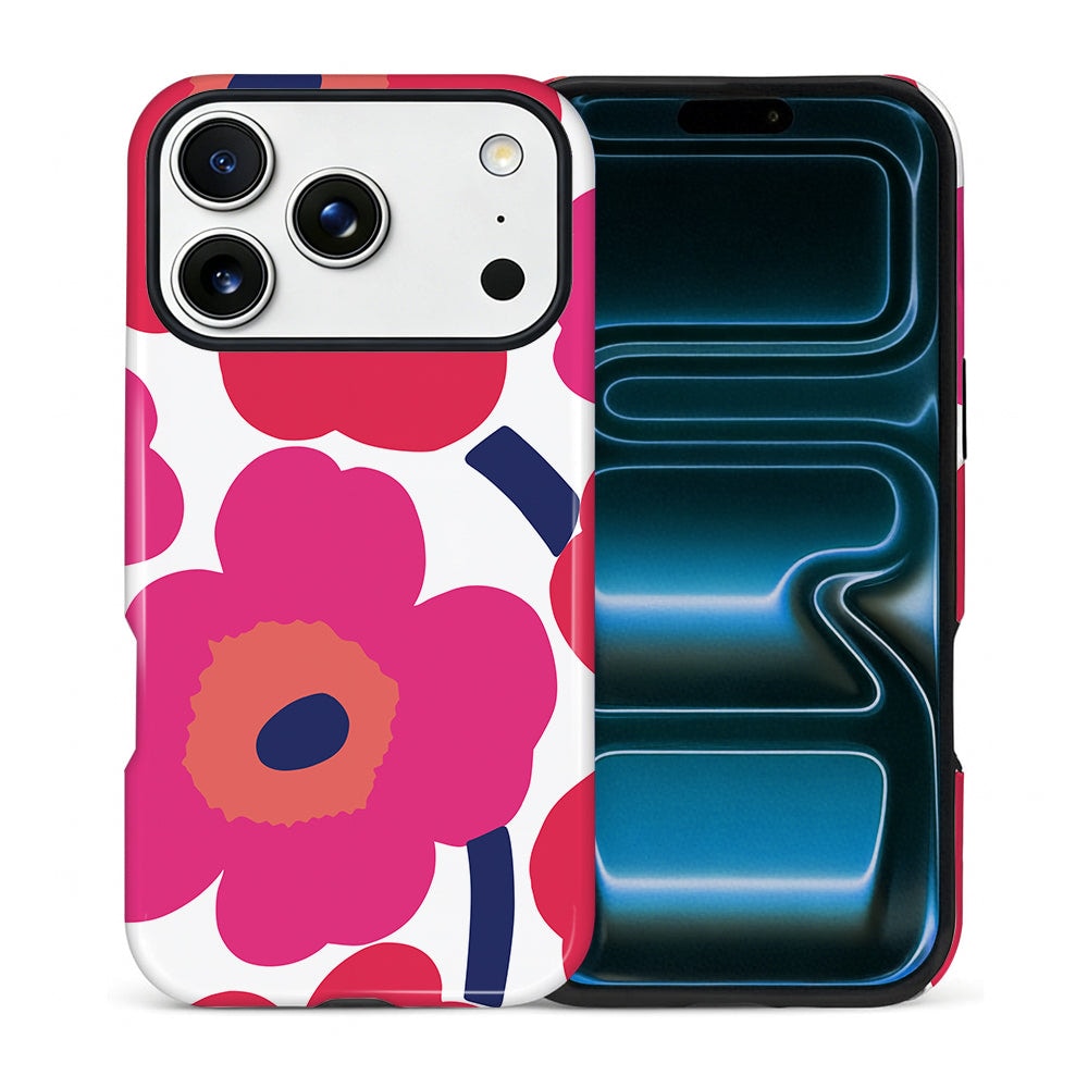 BUBM - Smartphone Case for iPhone - 2-Layer Durable Smartphone Protection Case - Nordic Blossom - Nordic Blossom for iPhone 17 Pro Max