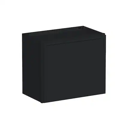 Front. Boyel Living - 21-in W x 18-in H x 12-in D Shaker RTA Kitchen Wall Cabinet with Soft-Close - Black.