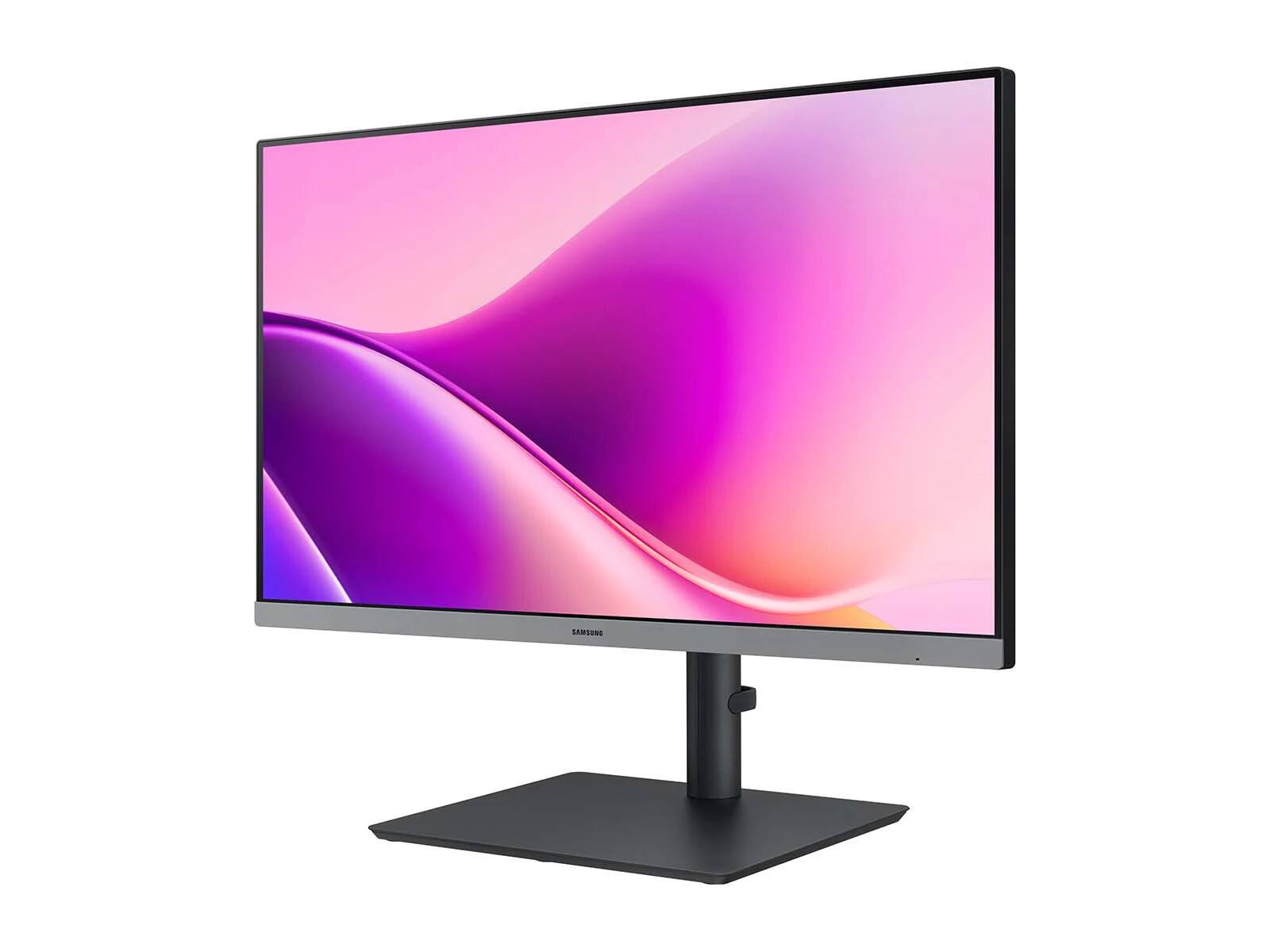Left. Samsung - Samsung 24" S43UF IPS FHD Borderless Flat Monitor (DisplayPort, HDMI, USB-C) - Black.