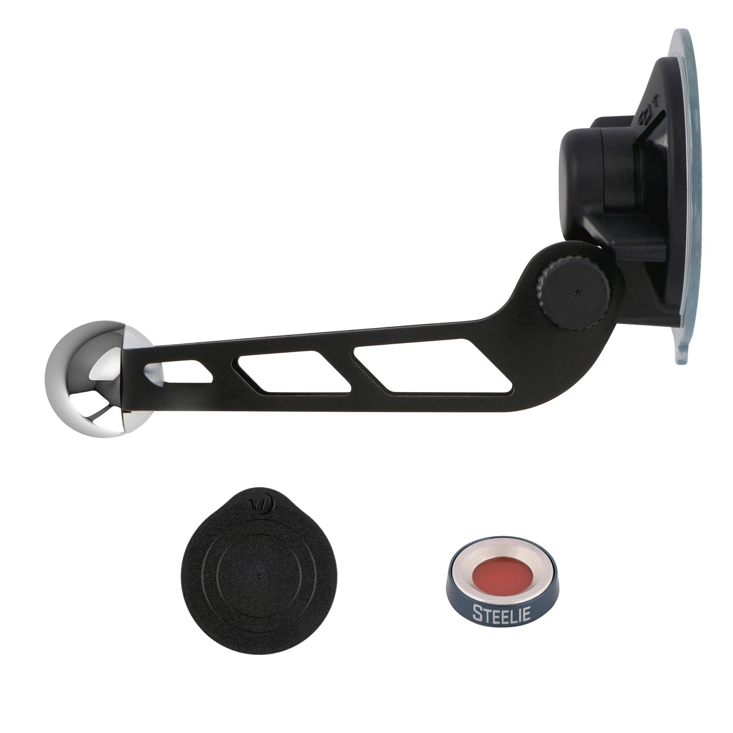 Left. TECH SAFARI - Steelie Windshield Mount Kit - Magnetic Cell Phone Holder For Car Accessories Sturdy Phones Universal - Plus.