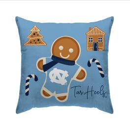 Pegasus - North Carolina Tar Heels Gingerbread Holiday 20'' x 20'' Pillow Cover - Multicolor