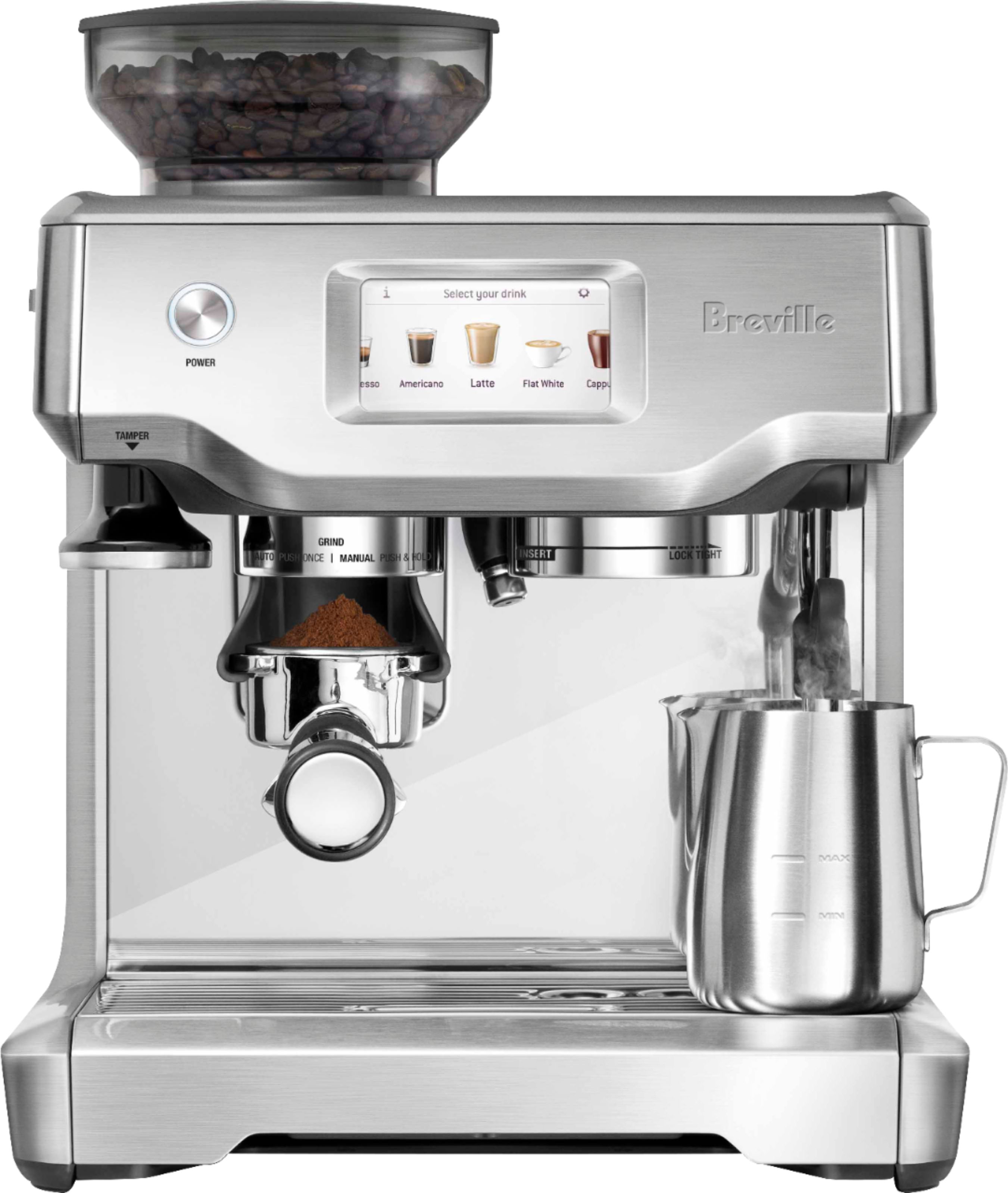 bloed toonhoogte Misbruik Breville the Barista Touch Espresso Machine with 9 bars of pressure, Milk  Frother and integrated grinder Stainless Steel BES880BSSBUS1 - Best Buy