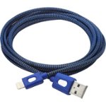 Front Zoom. BT Saphire - PwrMate 6.6' USB-to-Lightning Charge-and-Sync Cable - Blue.