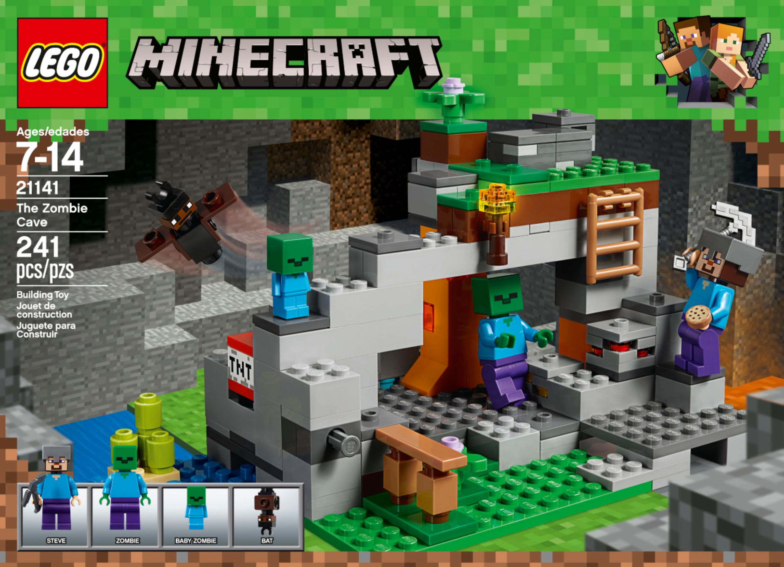 minecraft zombie cave lego