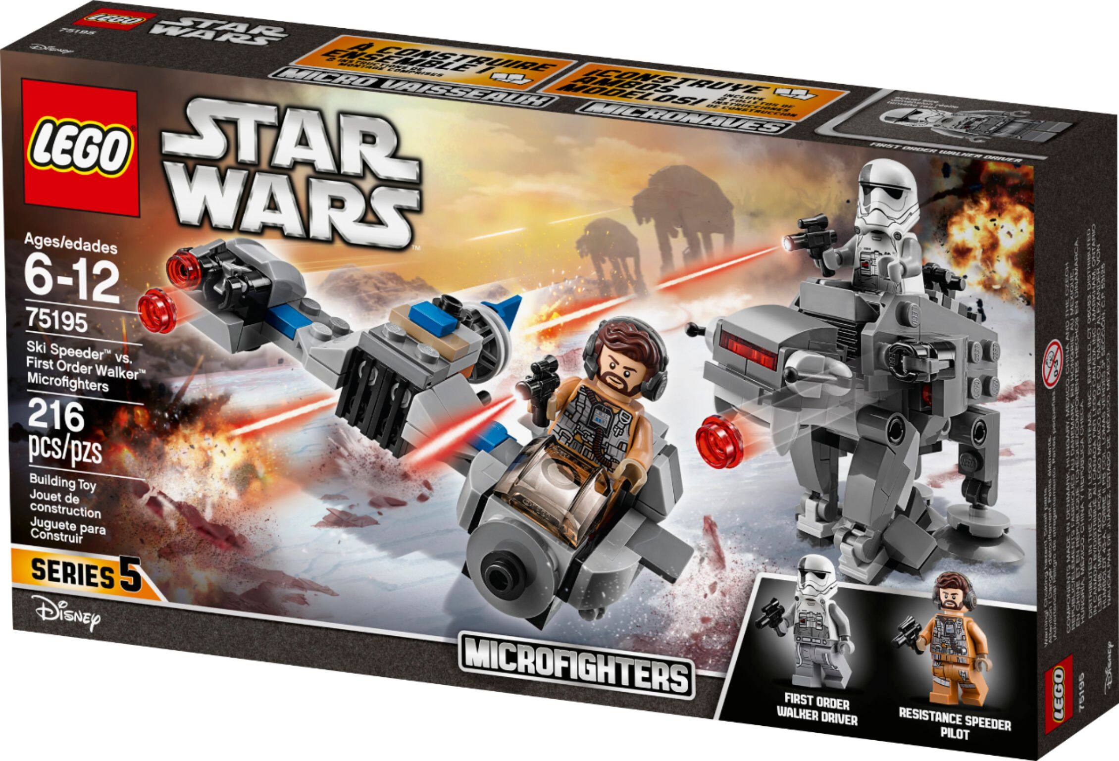  LEGO Star Wars: The Last Jedi Ski Speeder vs. First