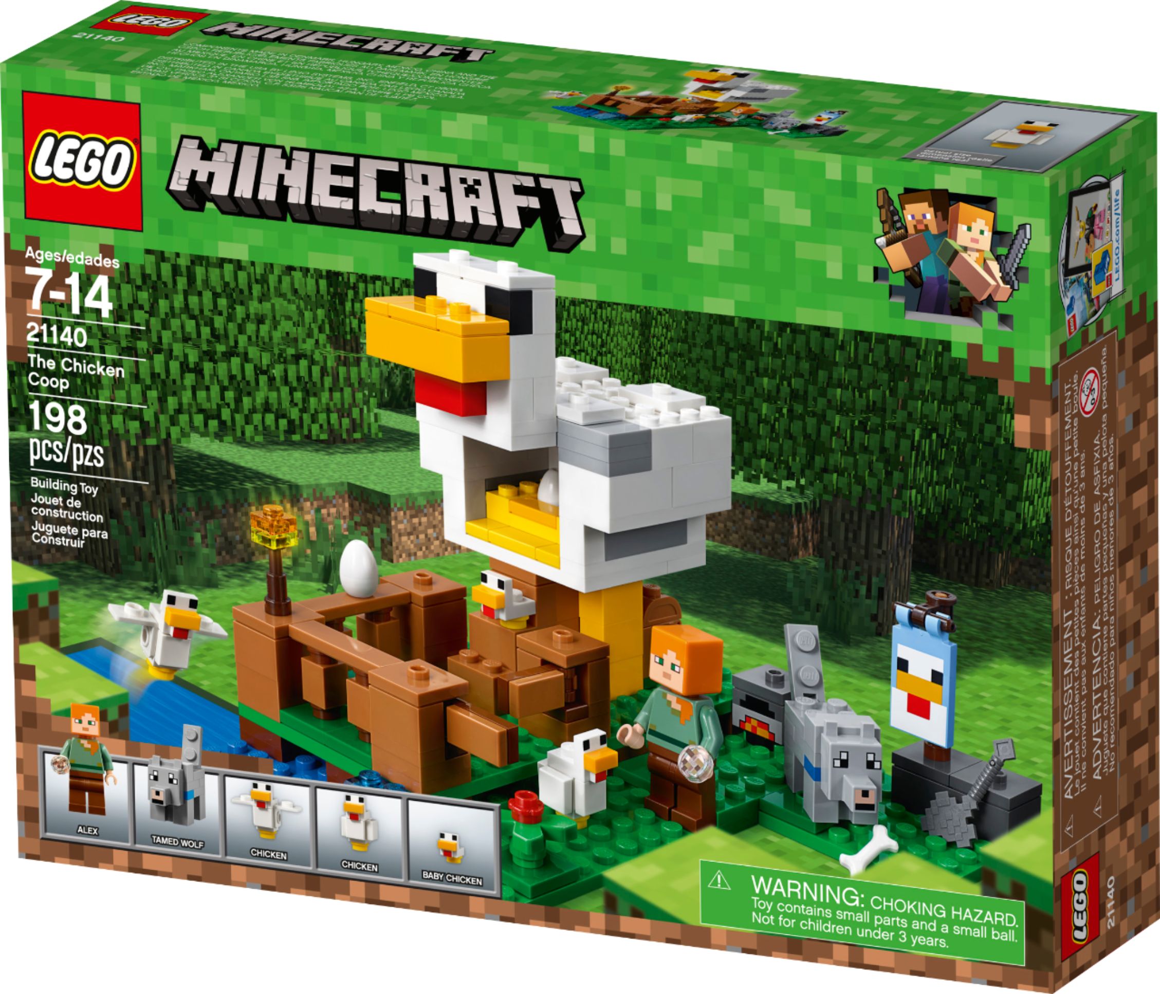 198 Piezas Lego Minecraft The Chicken Coop 21140 
