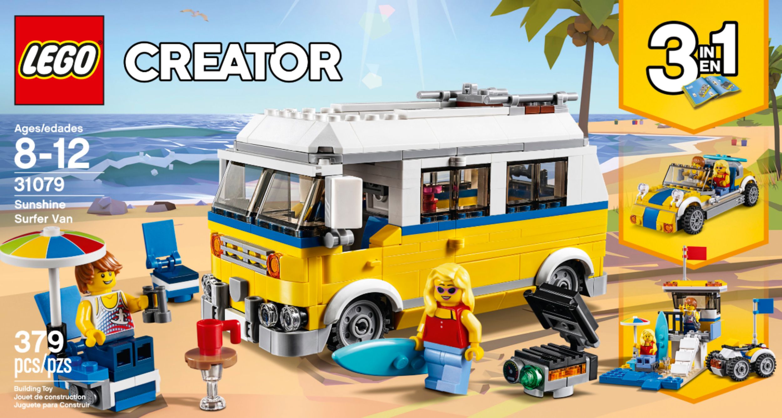 lego creator sunshine surfer van