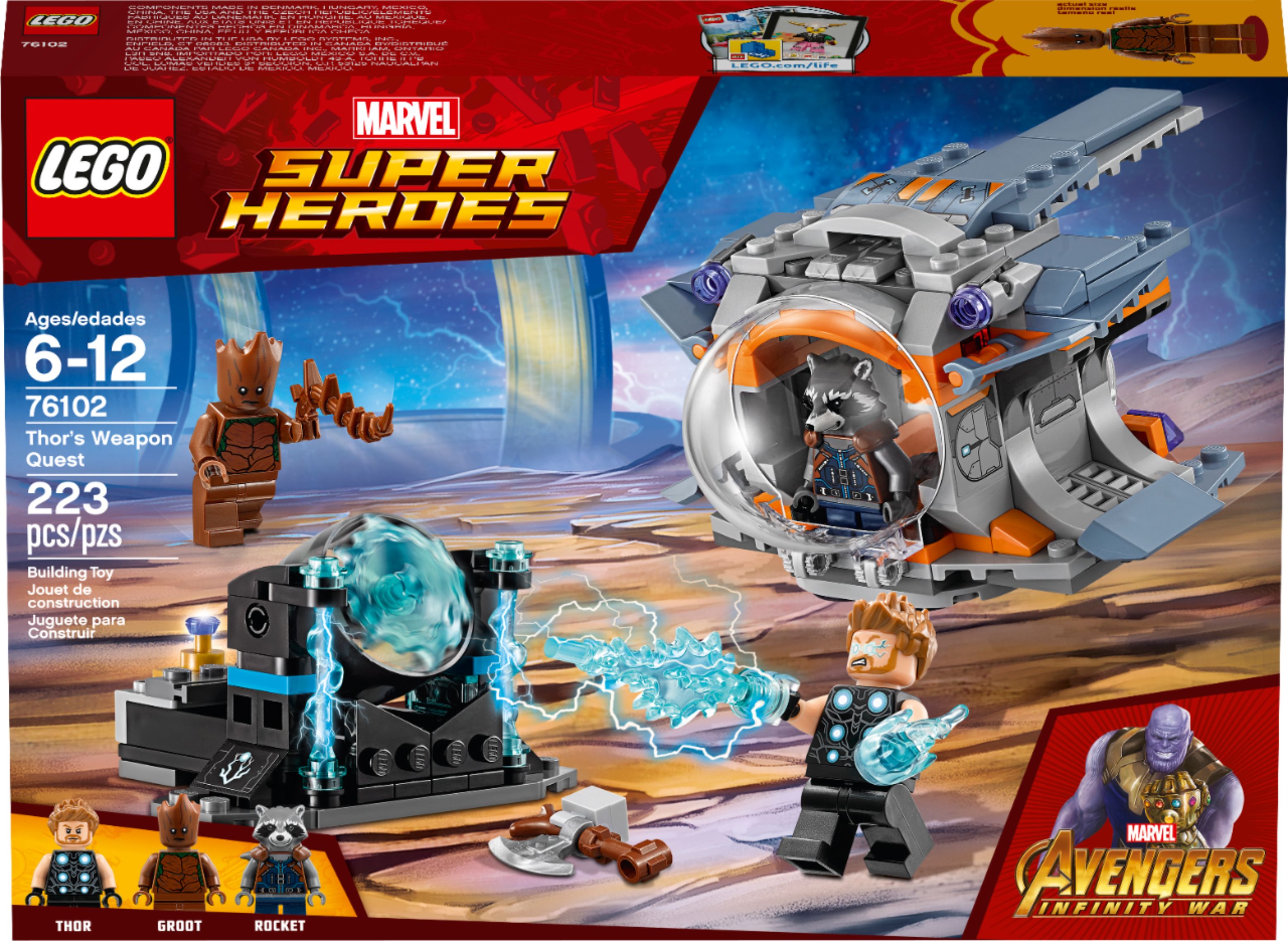 LEGO Marvel Super Heroes: Infinity War Thor's Weapon Quest 76102 6212650 - Buy