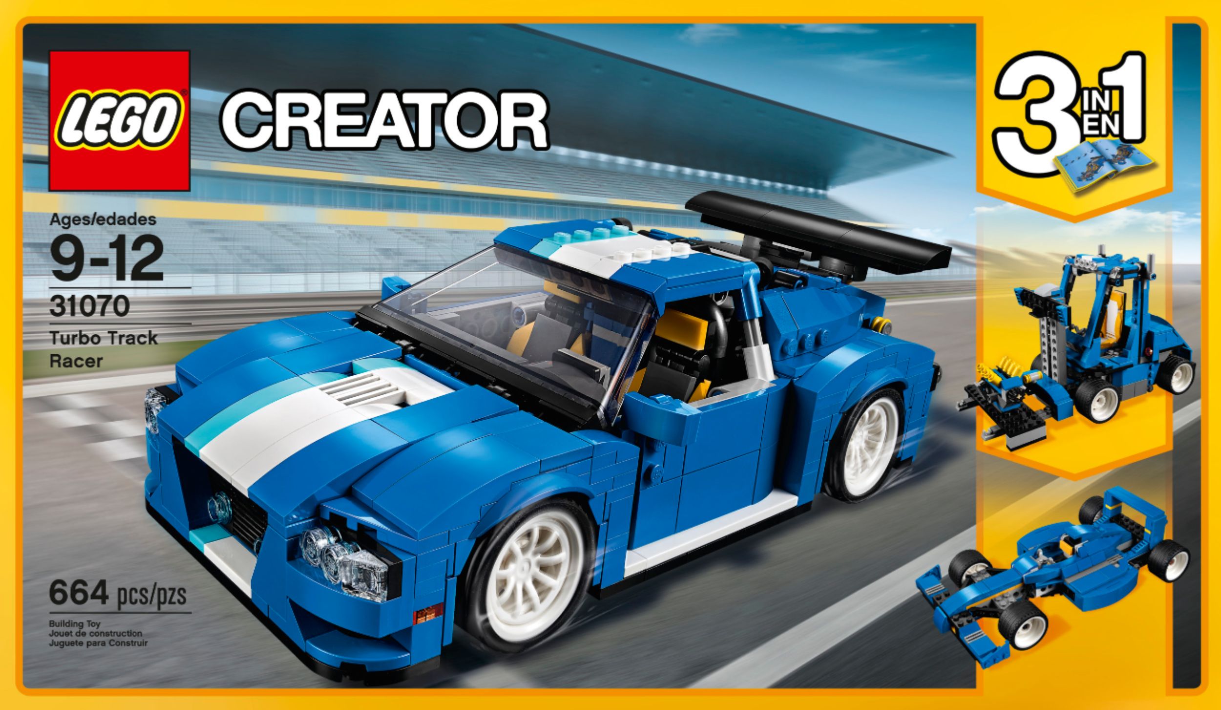 Best LEGO Creator 3-in-1 Turbo Track Racer 31070