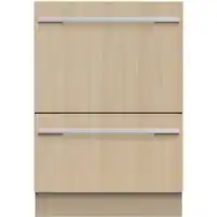 Fisher & Paykel - 24" Top Control Built-In Dishwasher - Custom Panel Ready - Front_Zoom