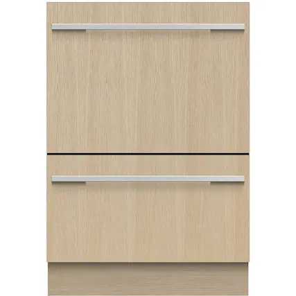Front. Fisher & Paykel - 24" Top Control Built-In Dishwasher - Custom Panel Ready.
