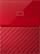 Front. WD - My Passport 2TB External USB 3.0 Portable Hard Drive with Hardware Encryption - Red.