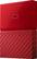 Left. WD - My Passport 2TB External USB 3.0 Portable Hard Drive with Hardware Encryption - Red.