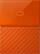 Front. WD - My Passport 2TB External USB 3.0 Portable Hard Drive with Hardware Encryption - Orange.